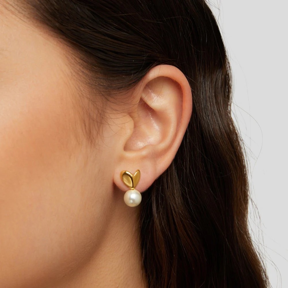 Elegant Gold and Pearl Earrings